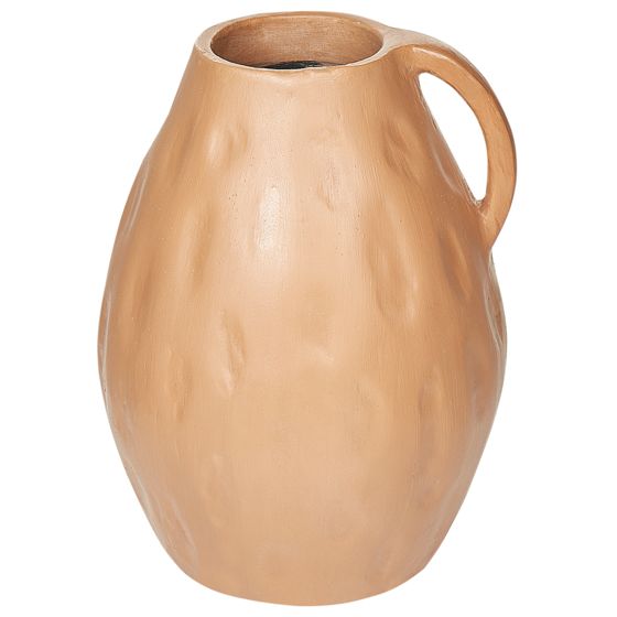 Dekorationsvas KULIM 40 cm Keramik Mörkbeige