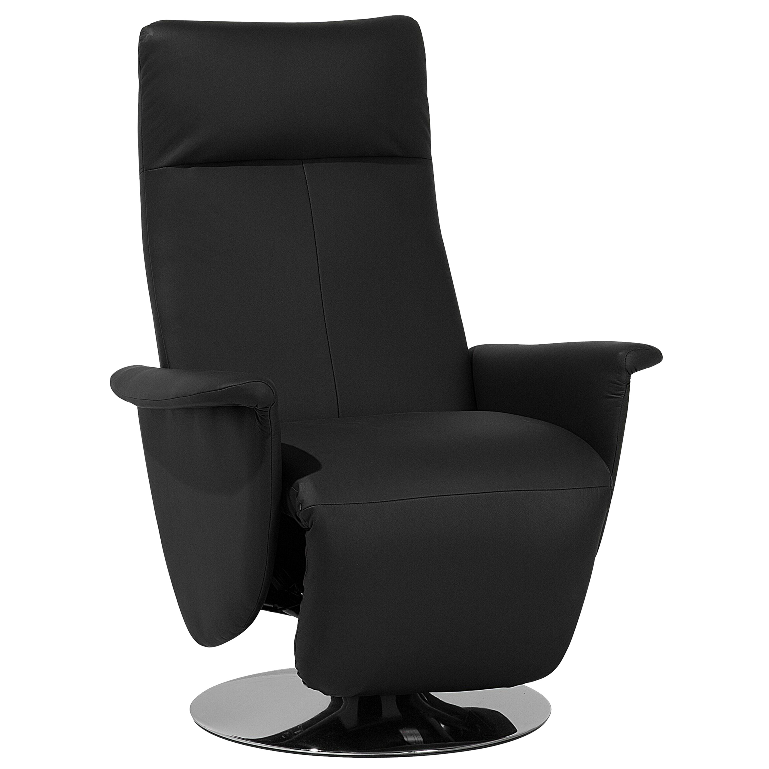 Reclinerfåtölj PRIME Inklusive fotstöd Konstläder Svart