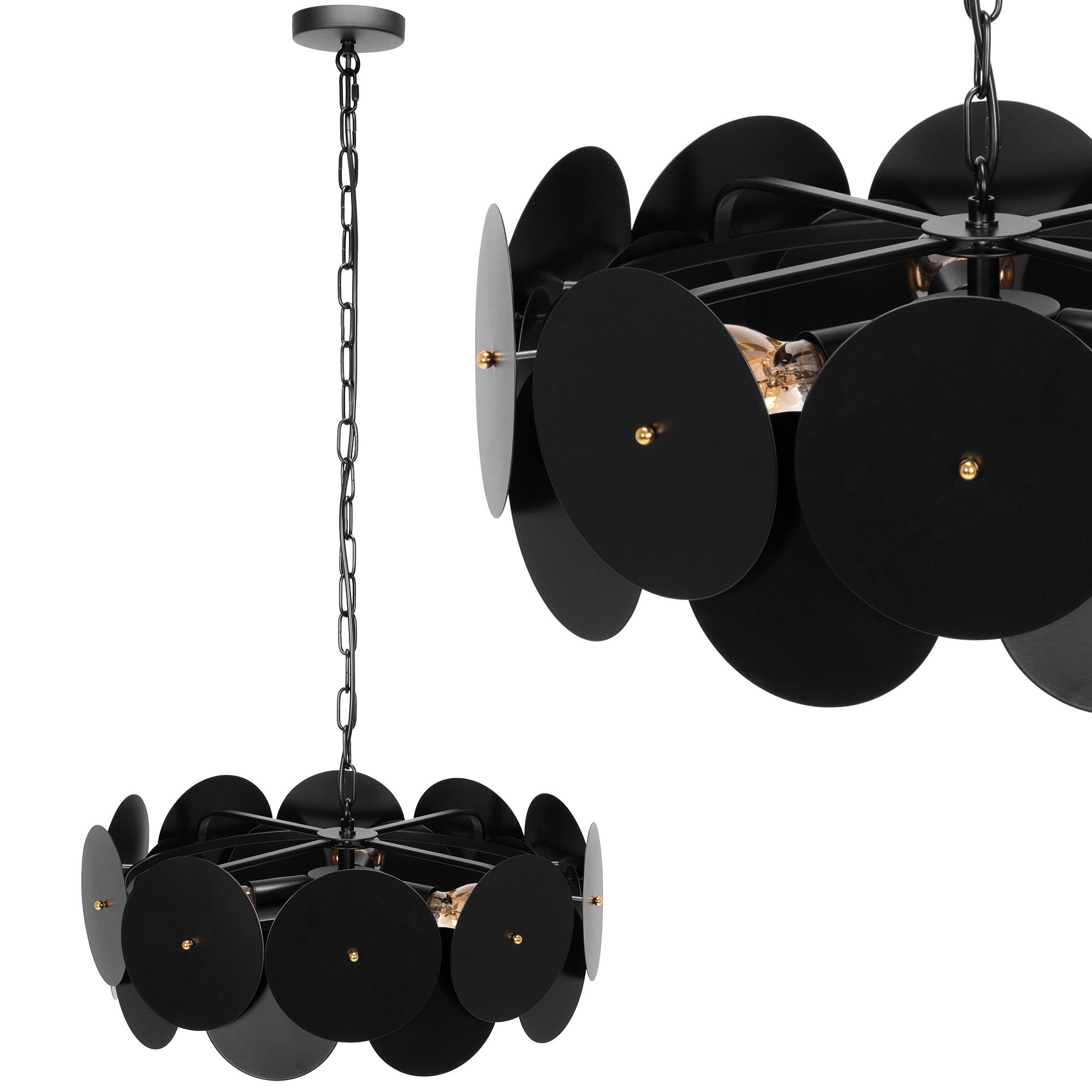 TOOLIGHT hängande taklampa APP1307-CP Svart 18x50x18cm