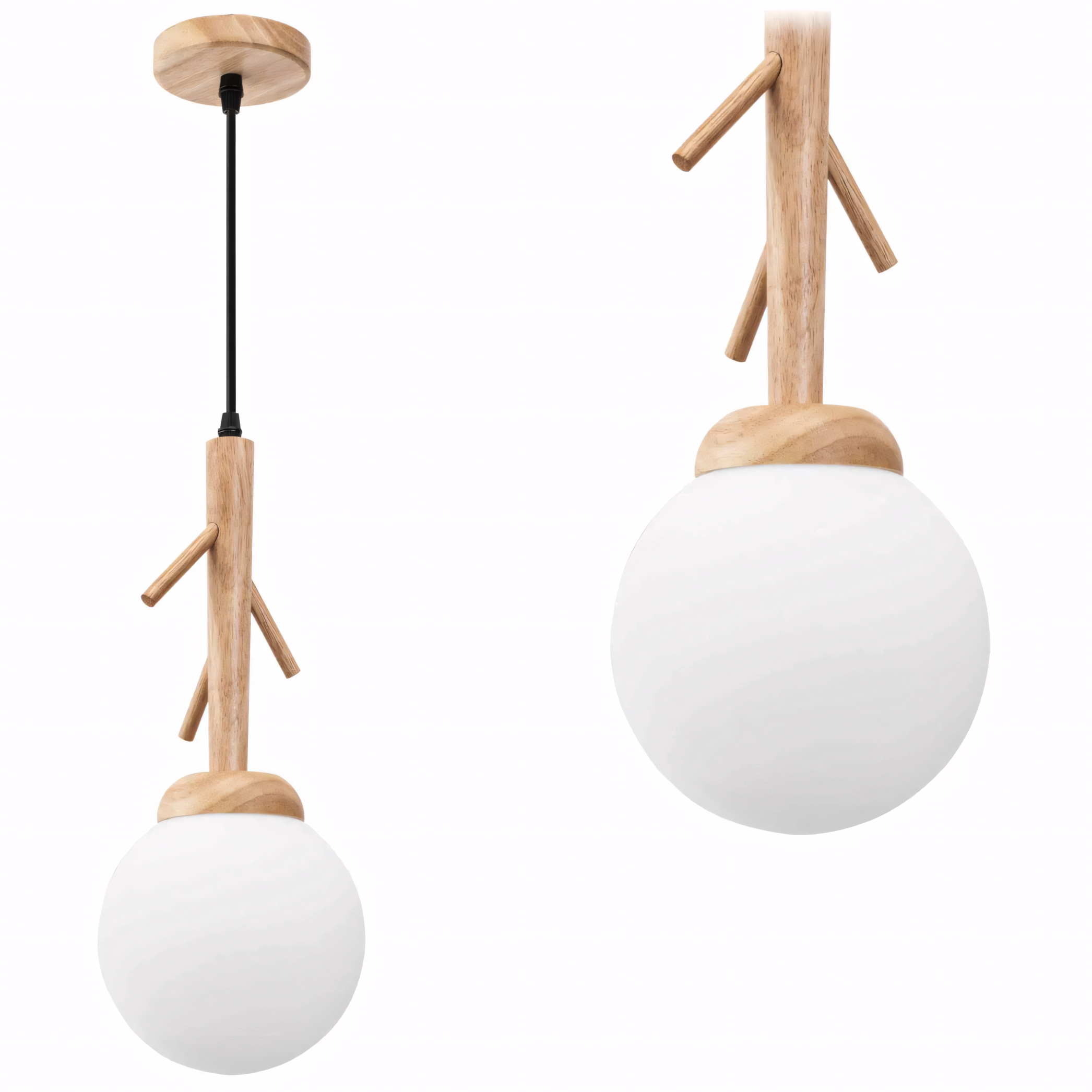 TOOLIGHT hängande taklampa APP1422-1CP Brun 35x15x35cm