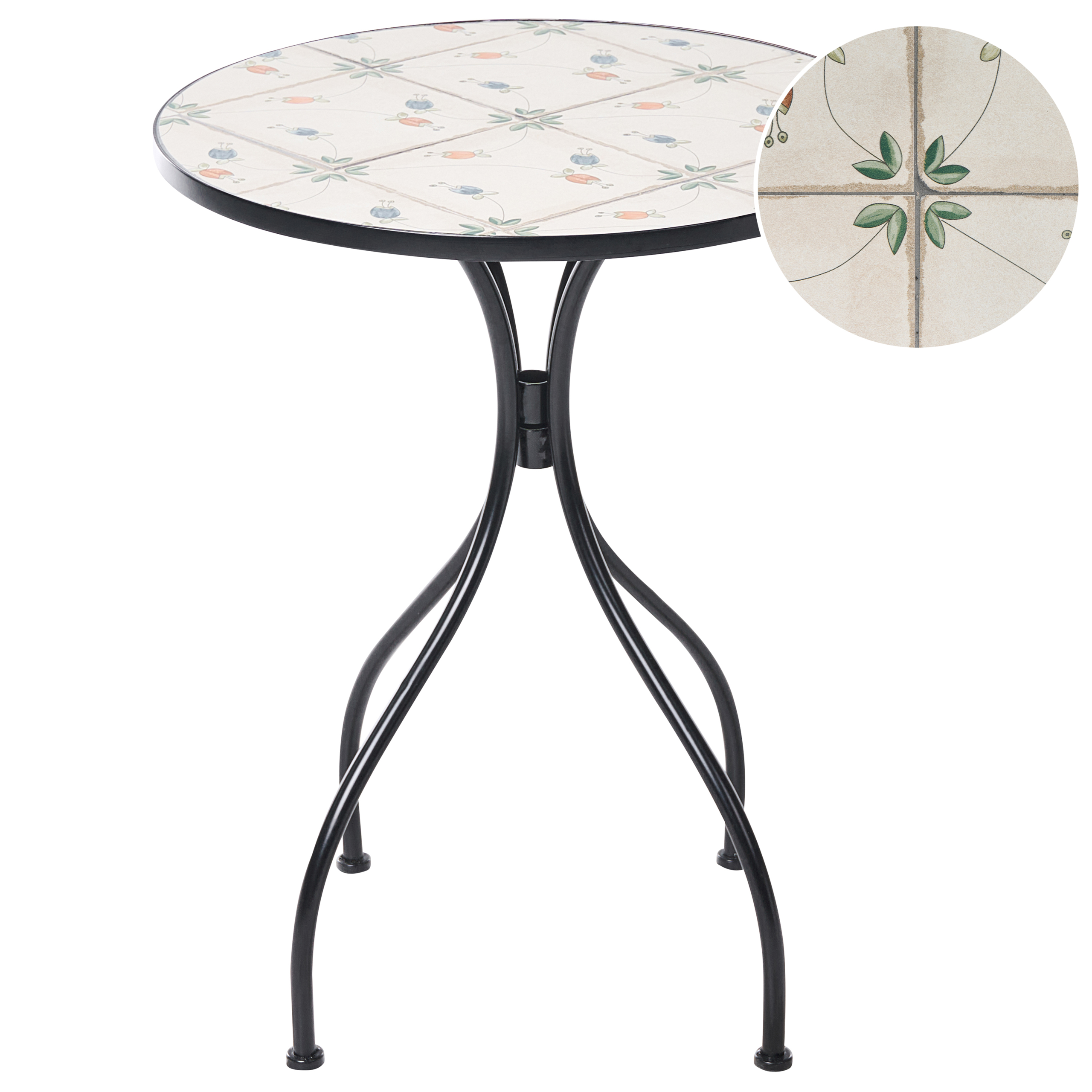 Bistrobord CARONA 60 cm 60 cm Metall Svart