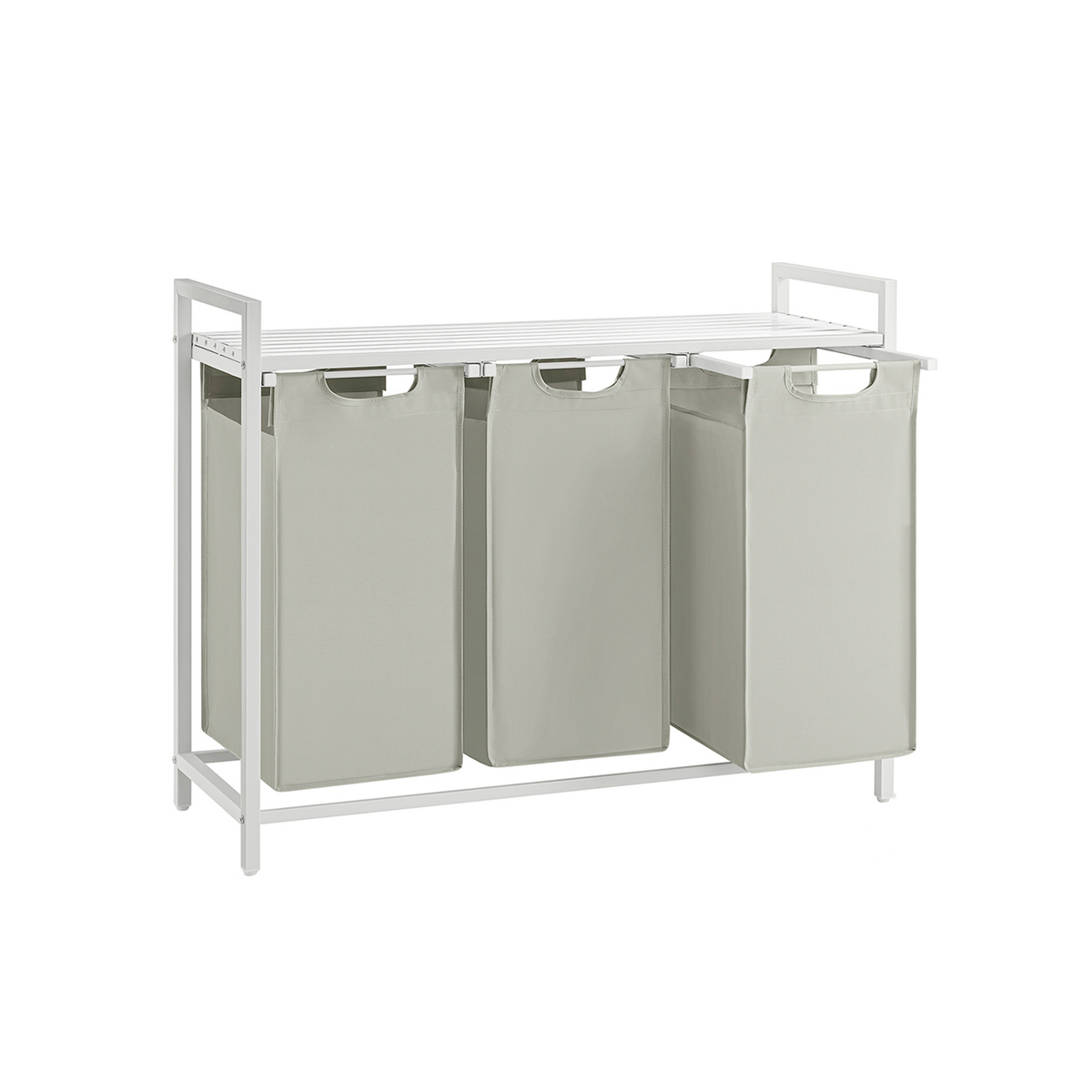 Vasagle tvättsorterare, 3 fack, 3 × 38 L, 92.5 × 33 × 72 cm, BLH301