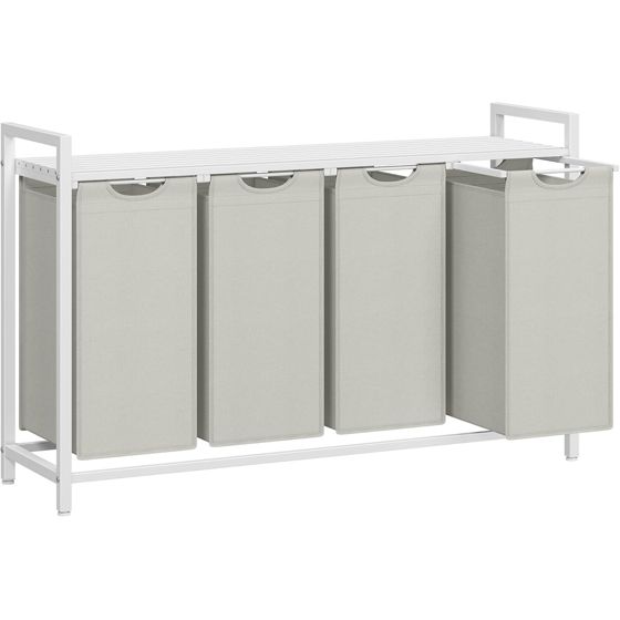 Vasagle tvättsorterare, 4 fack, 4 × 40 L, 116 × 33 × 72 cm, BLH401