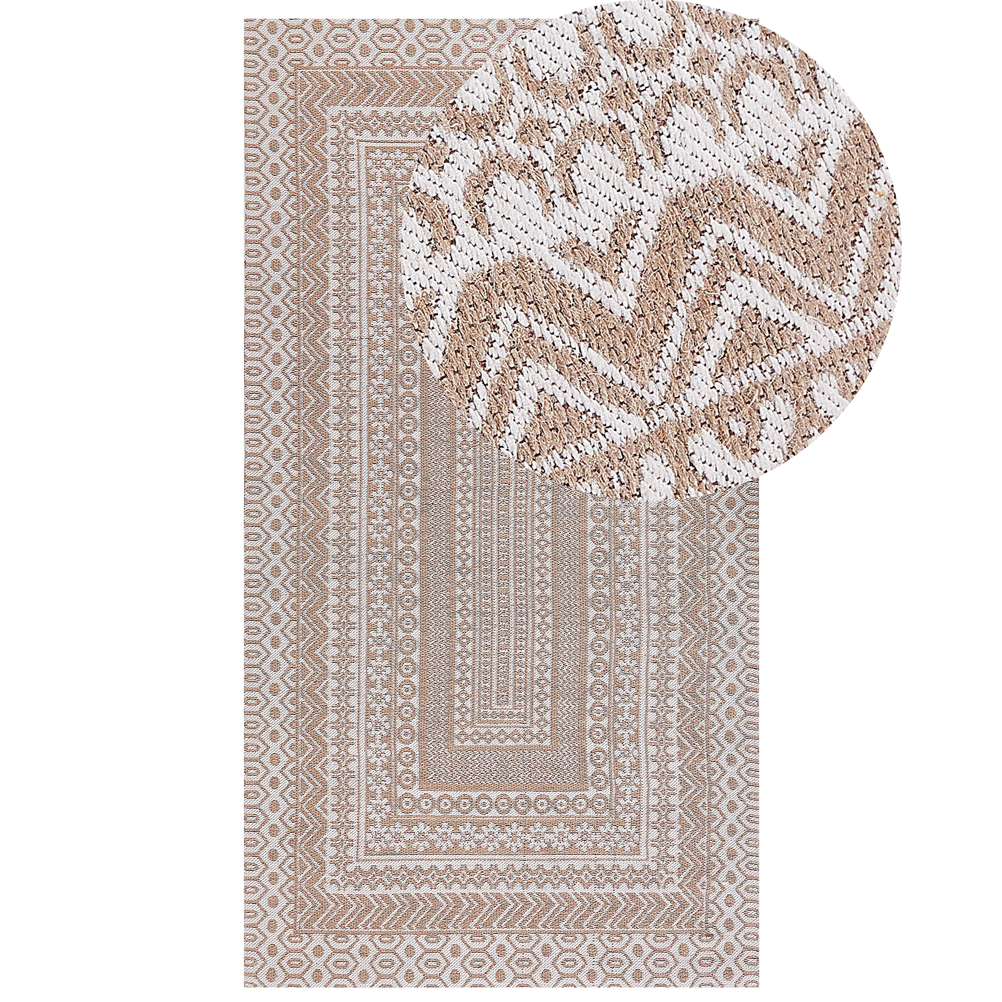 Matta BAGLAR Vit 80 x 150 cm Jute