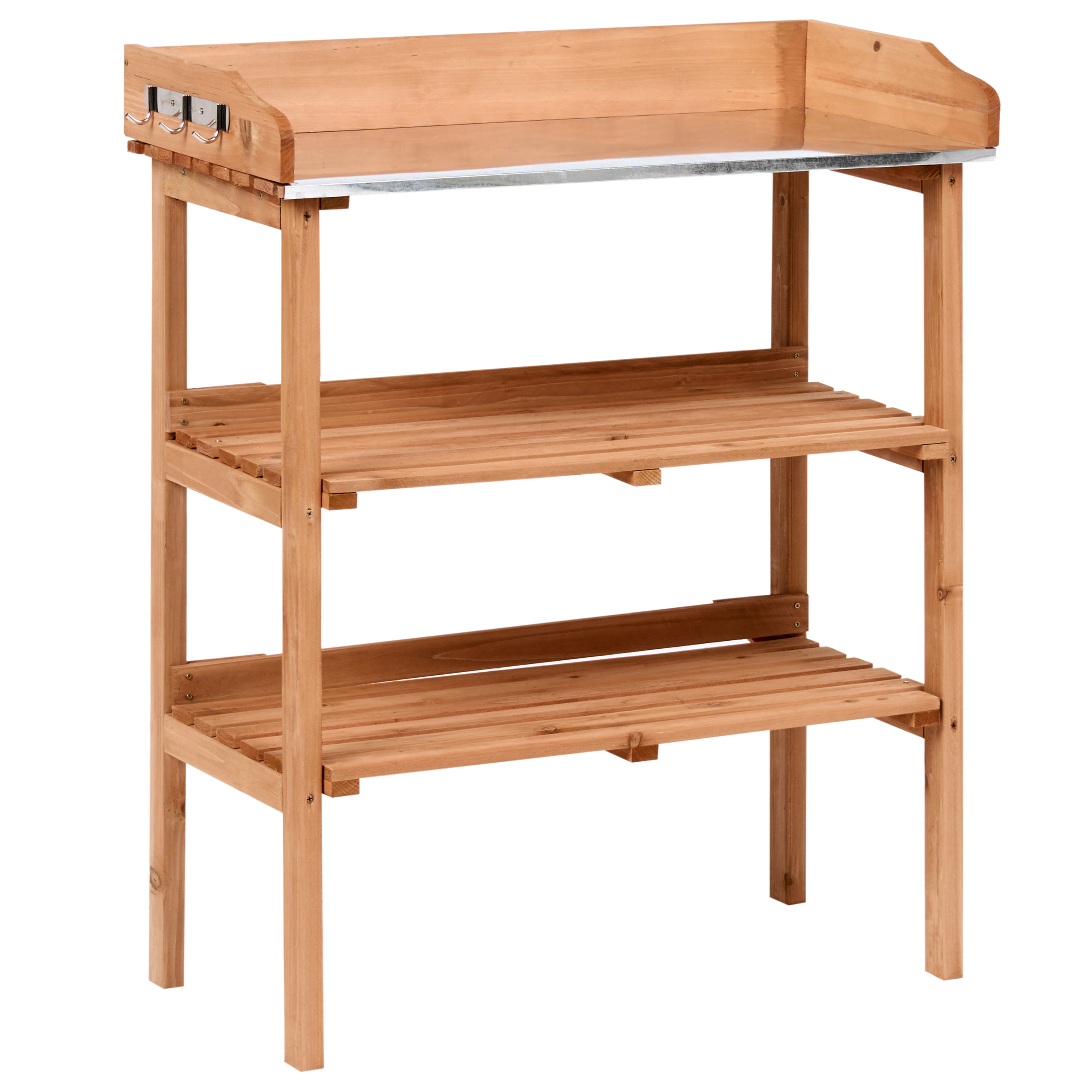 Planteringsbänk ROSAZZA 76 cm 92 cm Granträ Ljusbrun