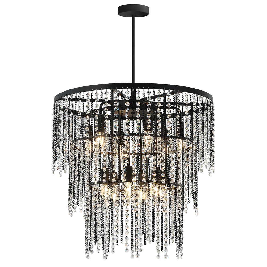 TOOLIGHT hängande taklampa APP1314-CP Svart 80x80x120cm