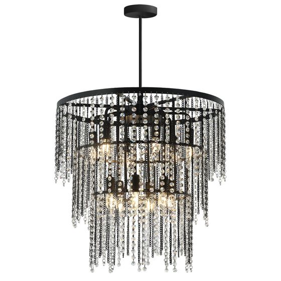 TOOLIGHT hängande taklampa APP1314-CP Svart 80x80x120cm
