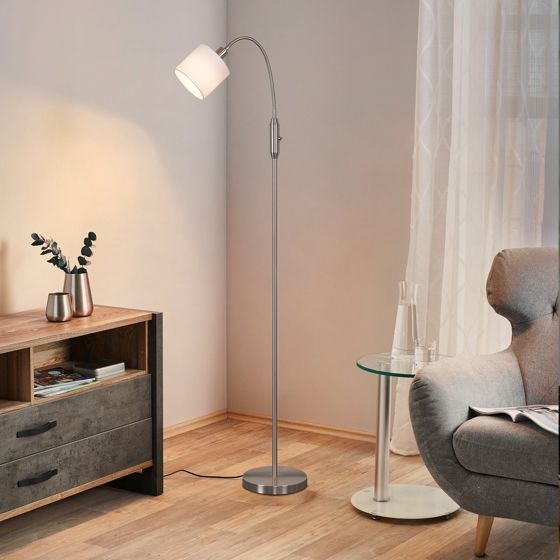 NETTLIFE - golvlampa, 1 låga, läslampa för vardagsrum - E14, vintage - stil, 360° roterande skärm, bohemisk