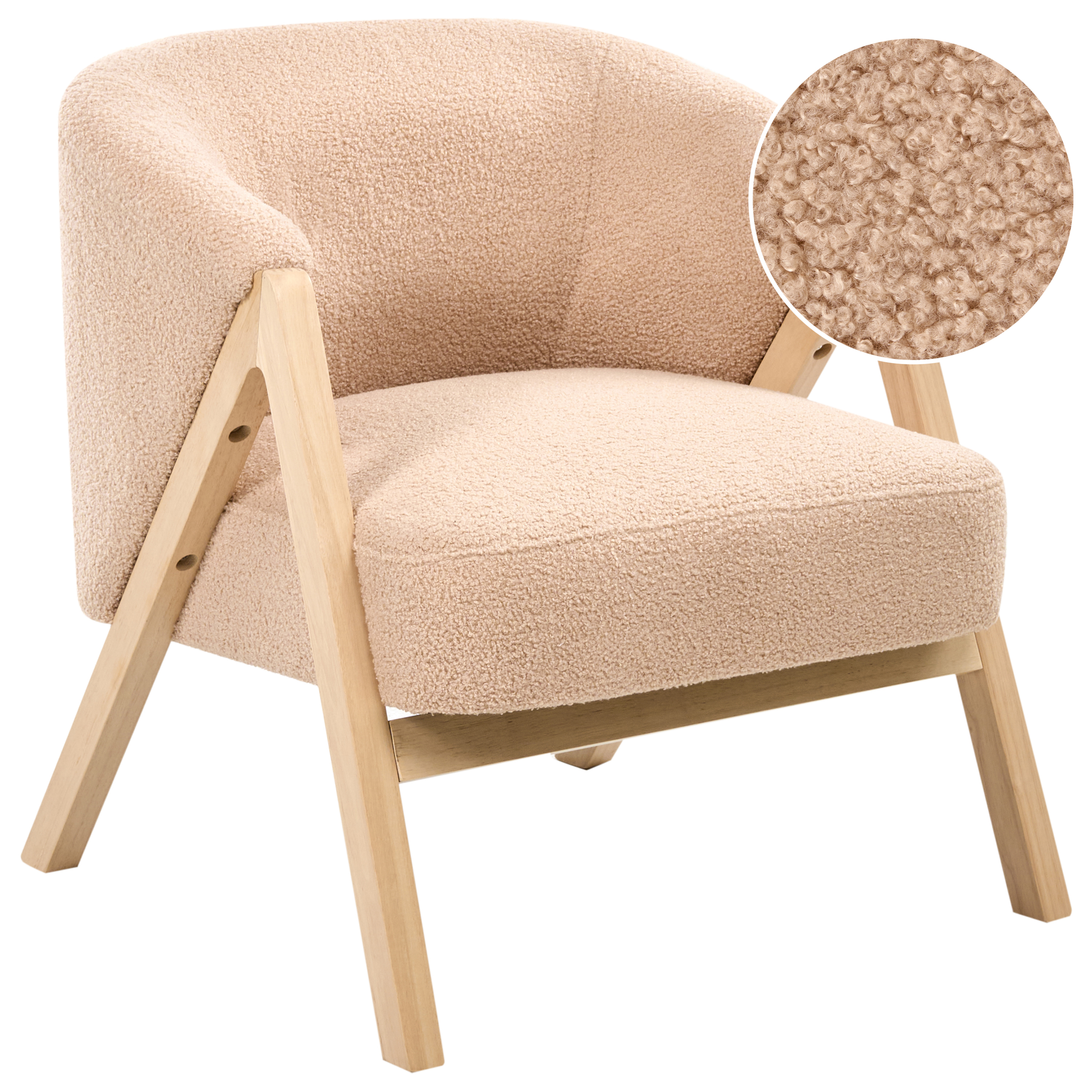 Fåtölj SKEI Bouclé Beige