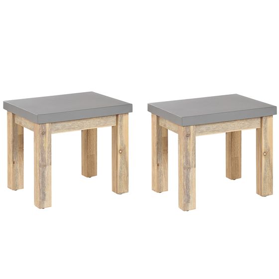 Set med 2 trädgårdsstolar OSTUNI Betong Grå
