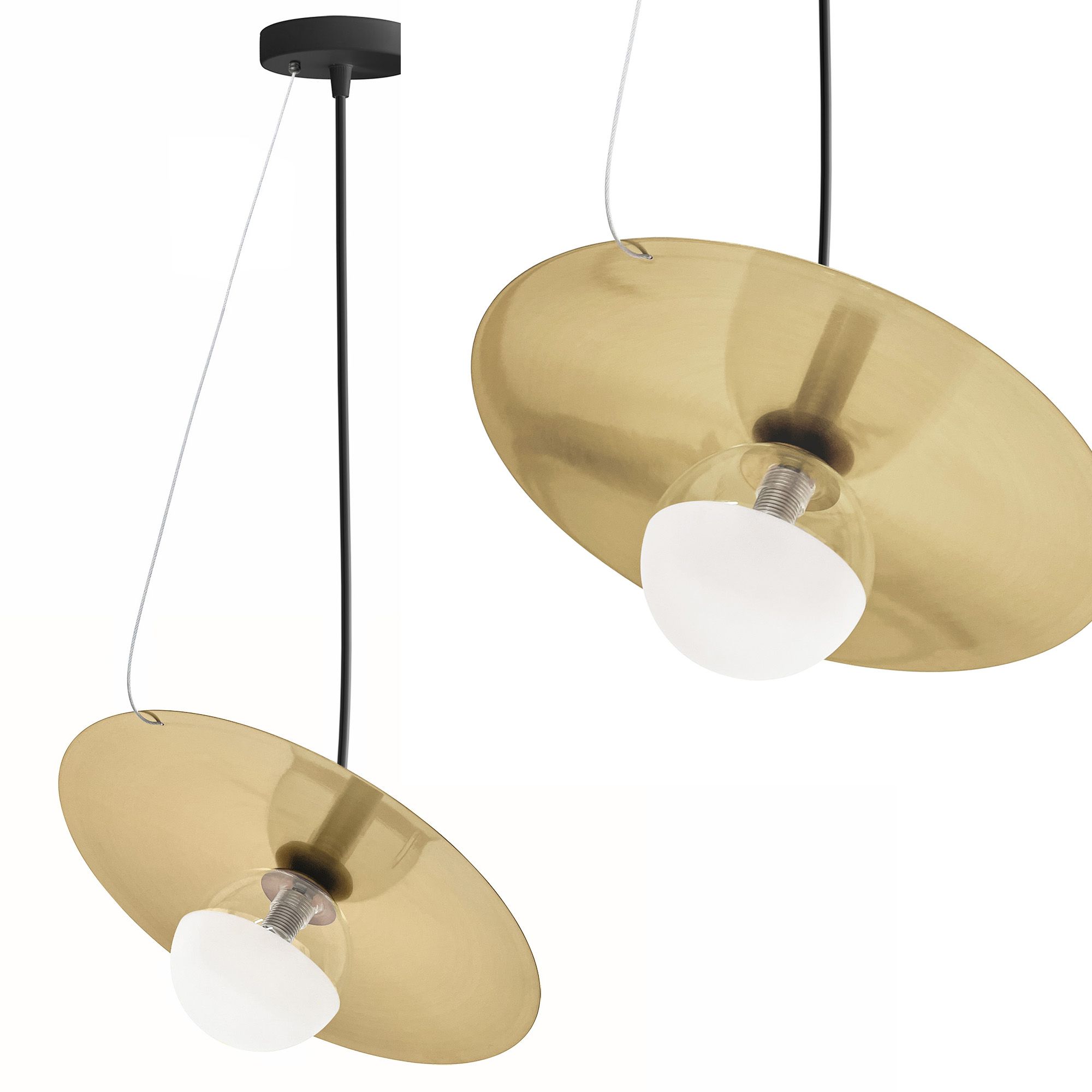 TOOLIGHT hängande taklampa APP1417-CP Svart/Guld 30x30x1cm