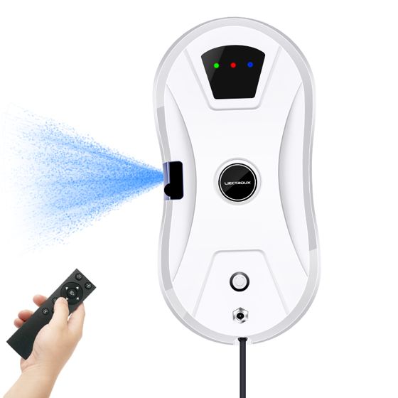 LIECTROUX Fönsterputsrobot YW610 - Högpresterande, 30mL vattentank, intelligent autonom fönsterputsrobot