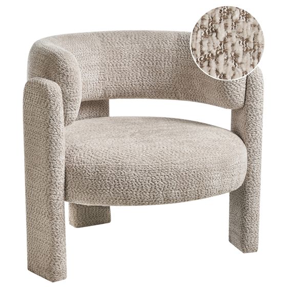 Fåtölj BUREA Chenille Ljusbeige