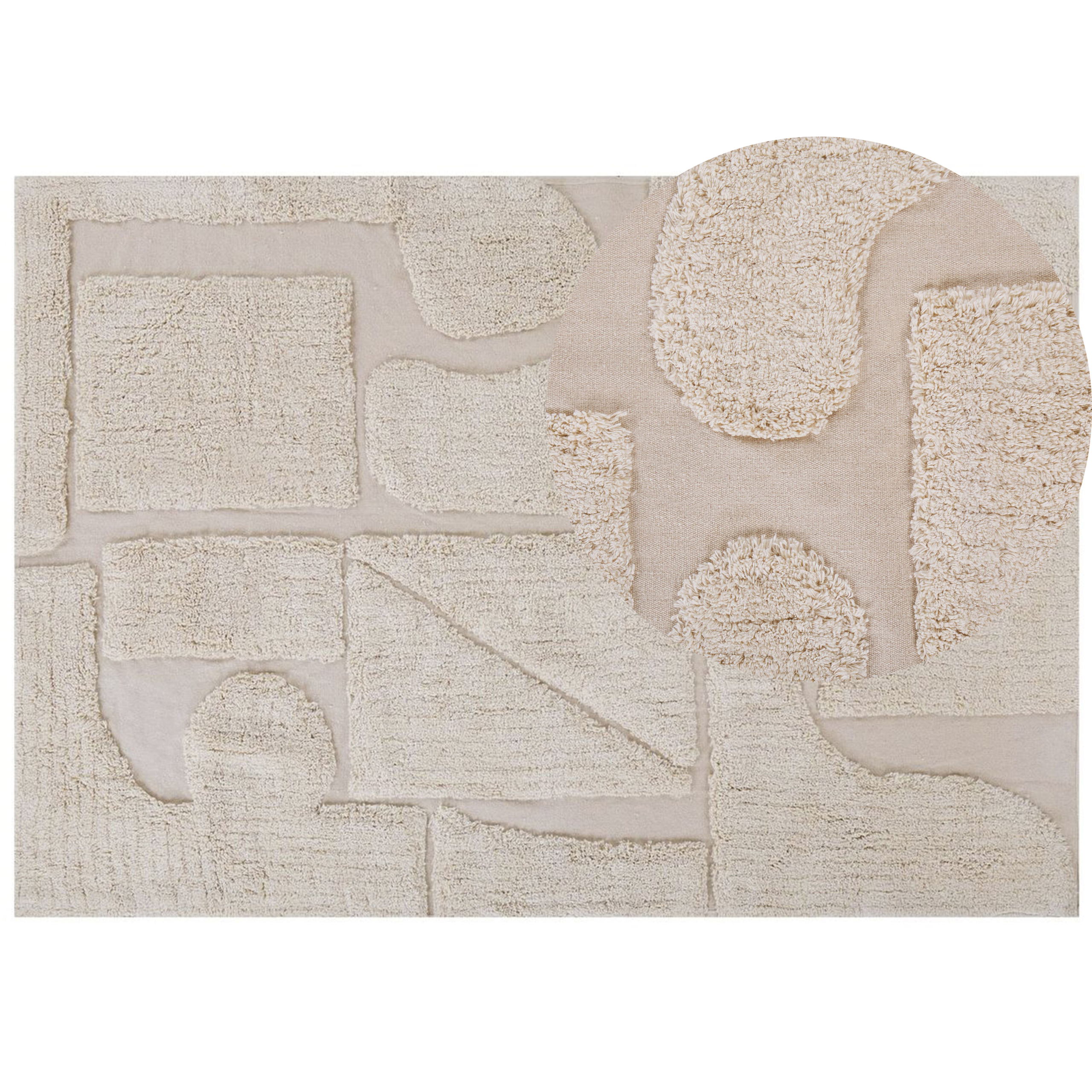 Matta DIYADIN Beige 160 x 230 cm Bomull