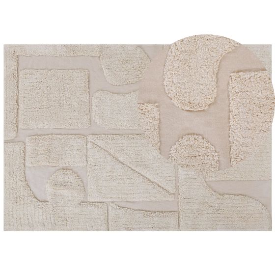 Matta DIYADIN Beige 160 x 230 cm Bomull