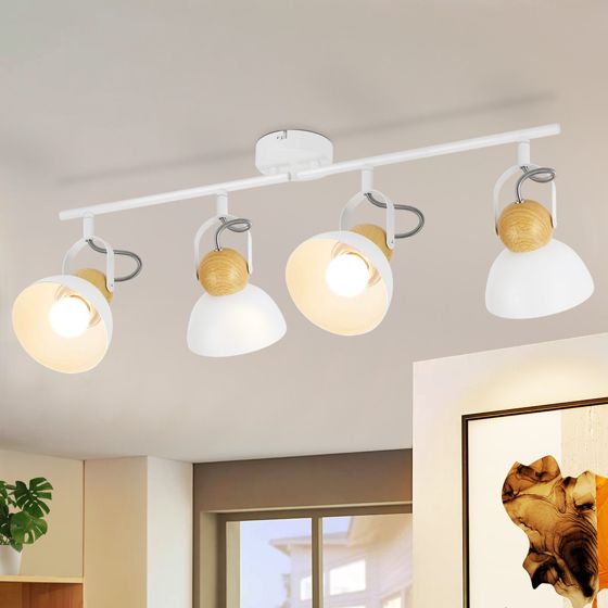 NETTLIFE Vintage svart takspotlight E27 350° justerbar retro industriell metall halllampa justerbar