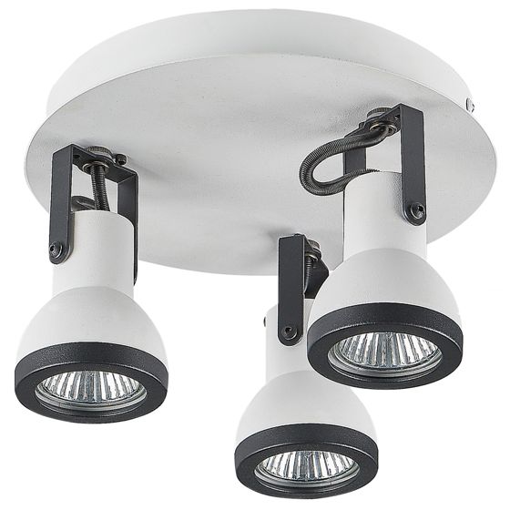 Spotlight med 3 lampor BARO Justerbar Metall Vit