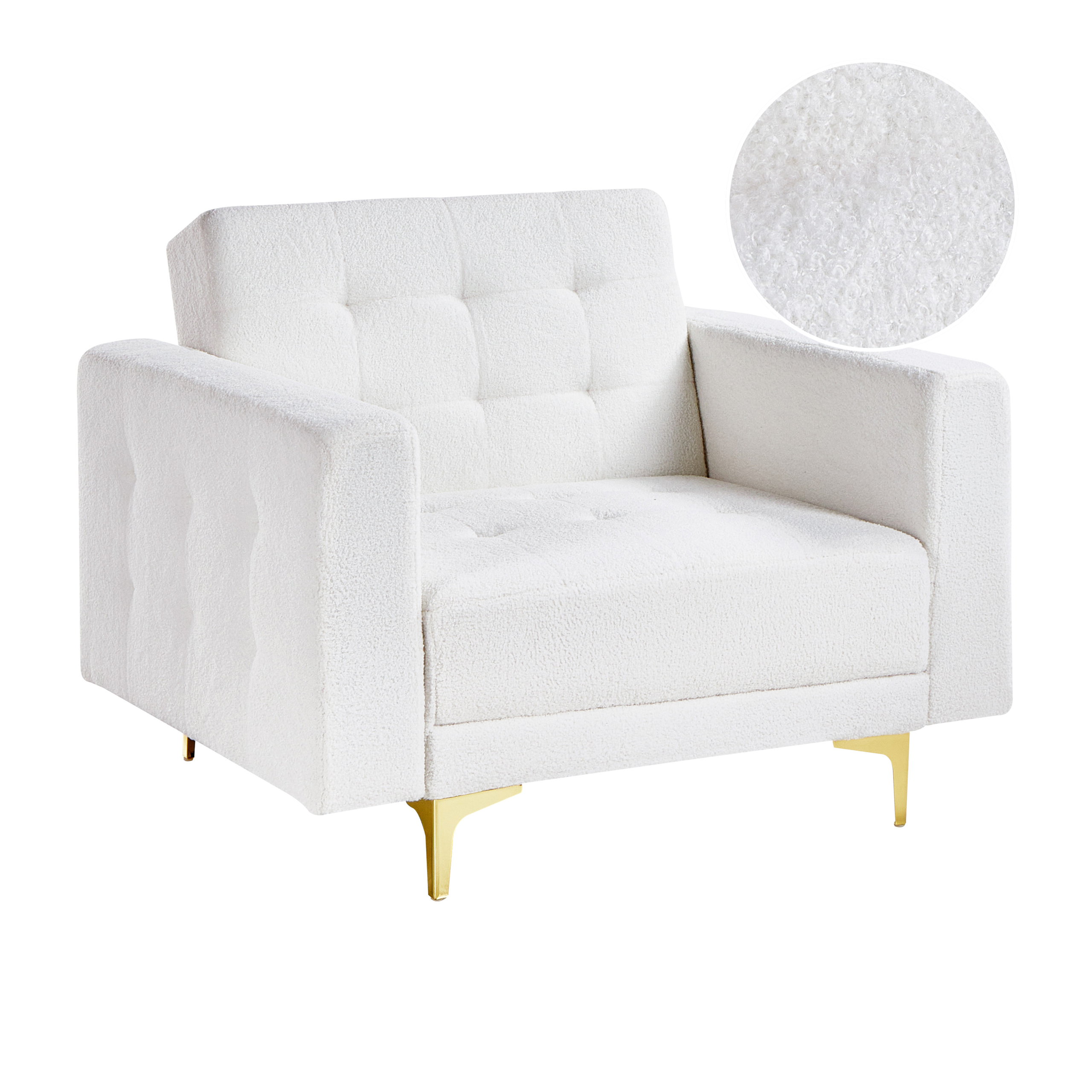 Fåtölj ABERDEEN Bouclé Off-White
