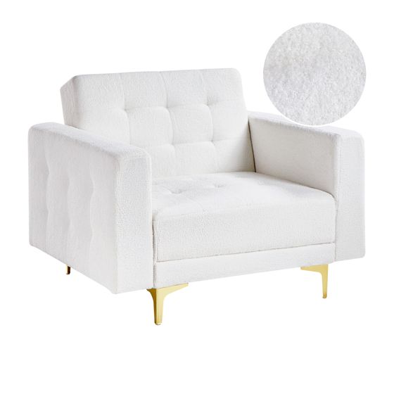 Fåtölj ABERDEEN Bouclé Off-White