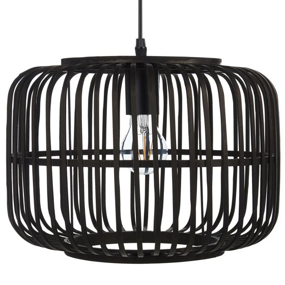 Pendellampa MACHEKE Bambu Svart