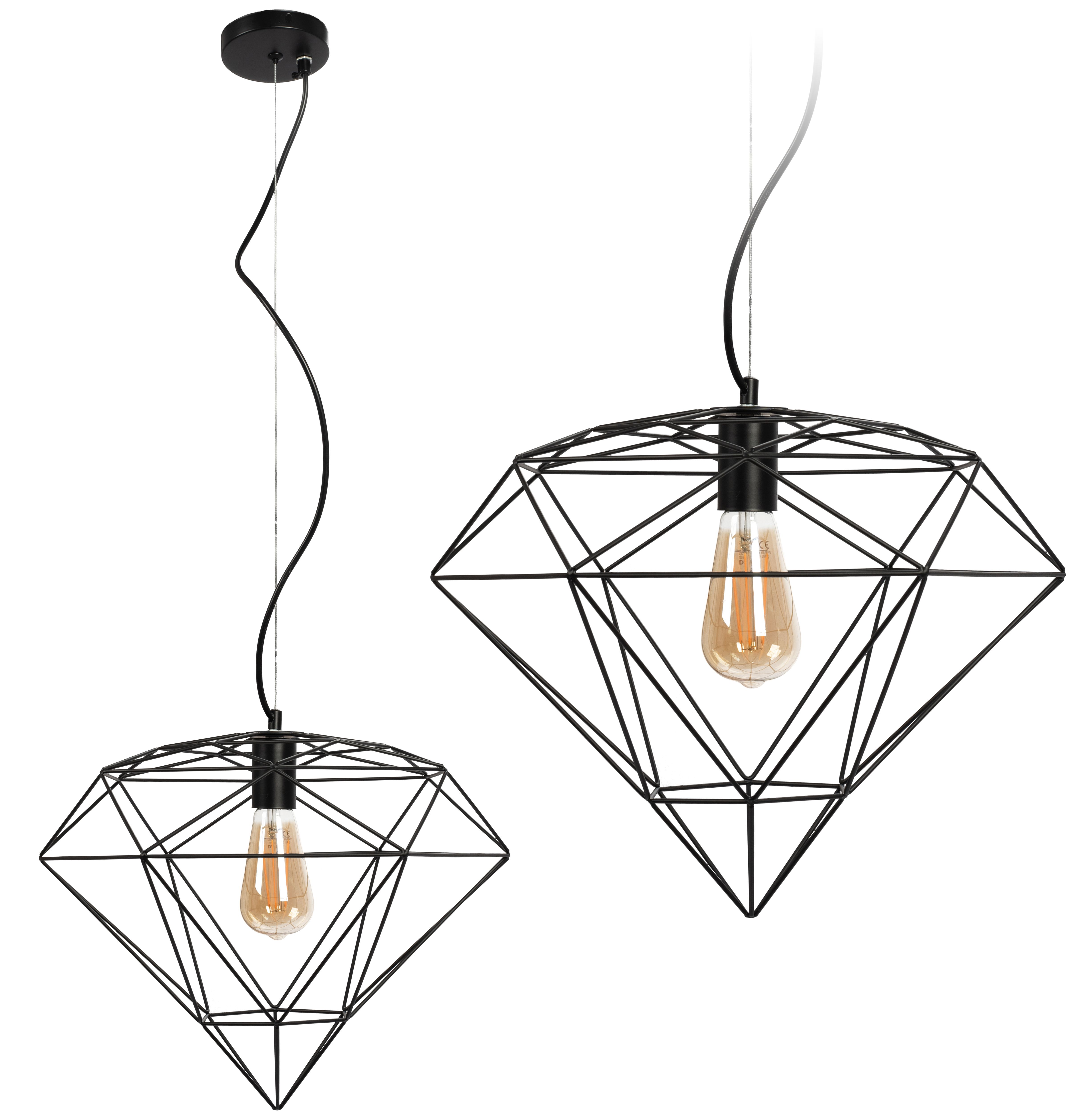 TOOLIGHT hängande taklampa APP563-1CP Svart 35x40x80cm
