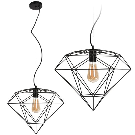 TOOLIGHT hängande taklampa APP563-1CP Svart 35x40x80cm