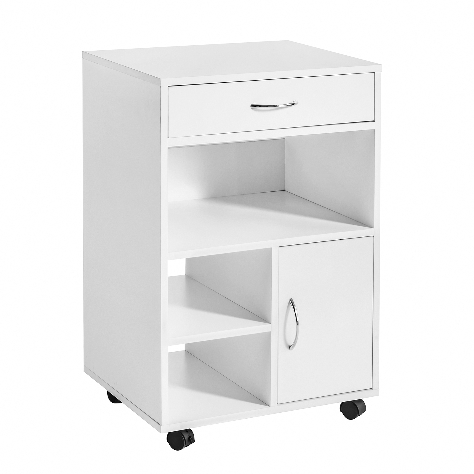SoBuy Soffbord, Förvaringsbord, Avlastningsbord, Rullbord, FBT106-W
