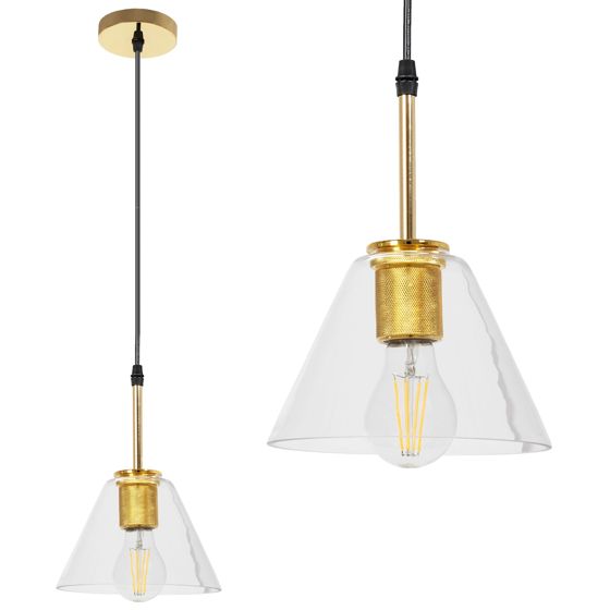 TOOLIGHT hängande taklampa APP1179-1CP Guld 18,5x18,5x25cm