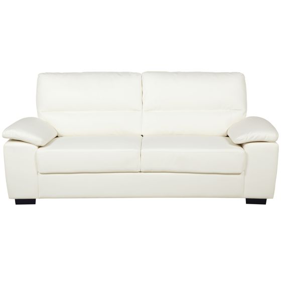 Soffa 3-sits VOGAR Konstläder Off-White