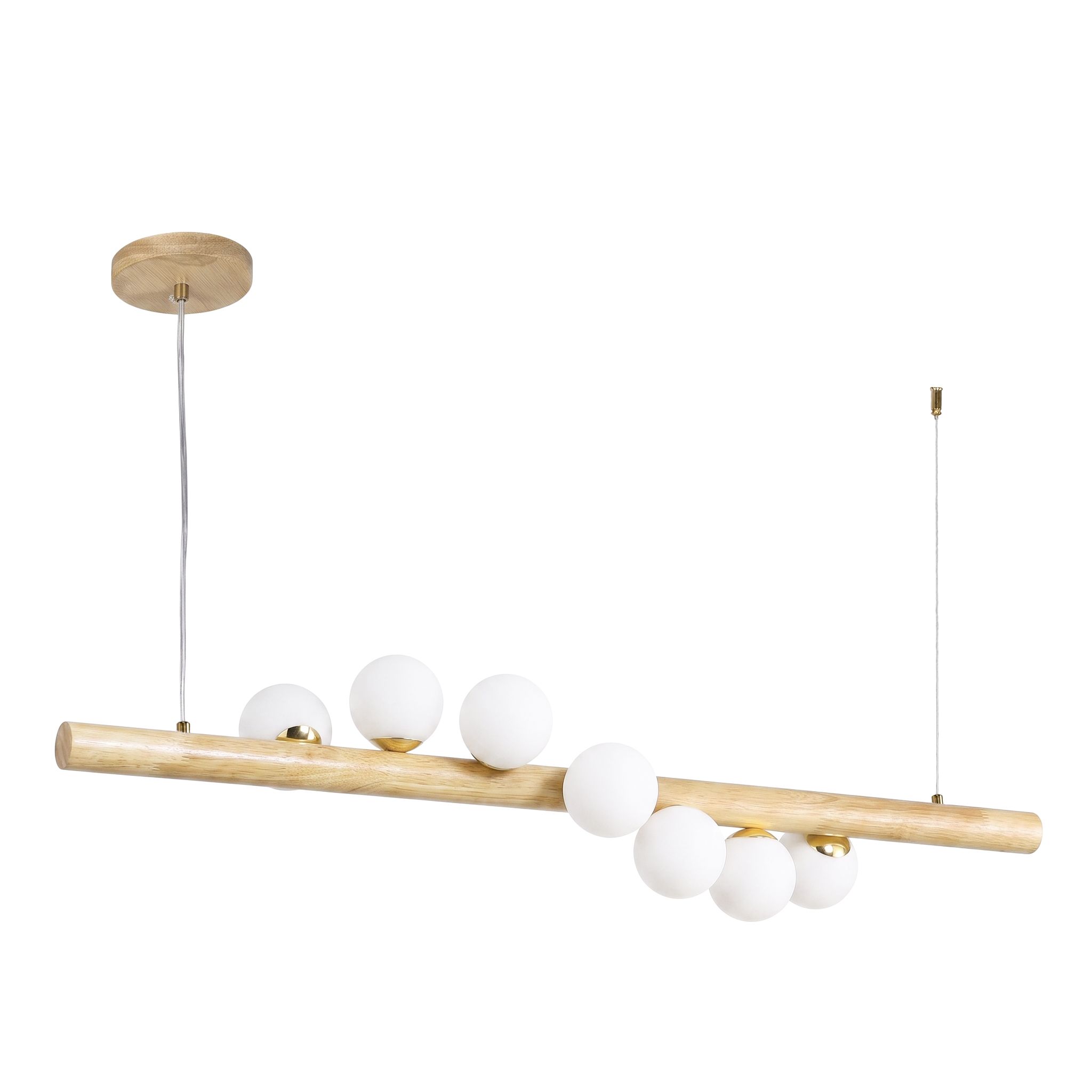 TOOLIGHT pendellampa APP1907-7CP, Vit, 119,5x4,5x83cm