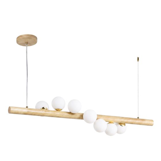 TOOLIGHT pendellampa APP1907-7CP, Vit, 119,5x4,5x83cm
