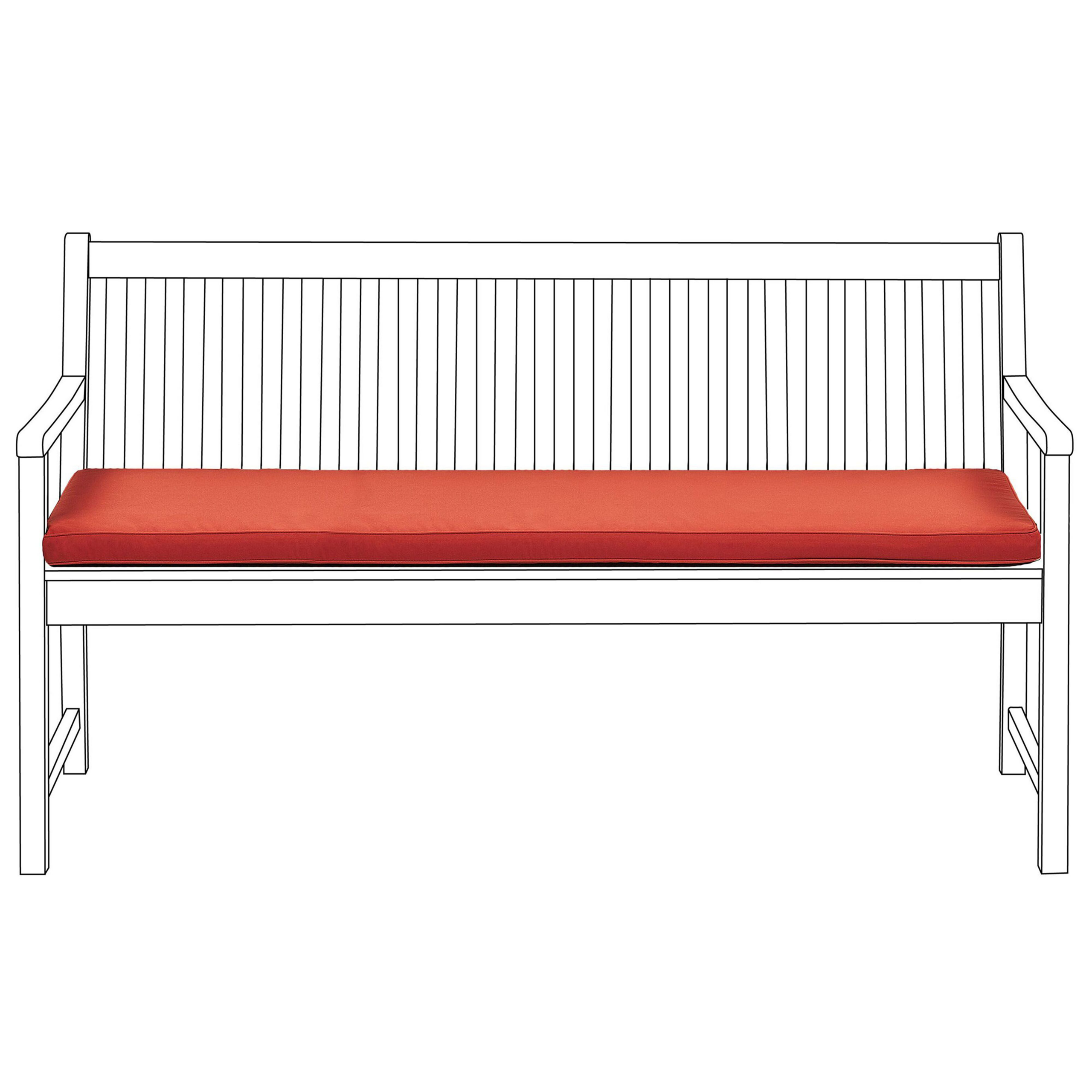 Sittdyna för bänk VIVARA 152 x 54 cm Mörkröd