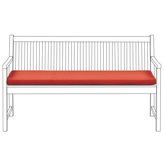 Sittdyna för bänk VIVARA 152 x 54 cm Mörkröd