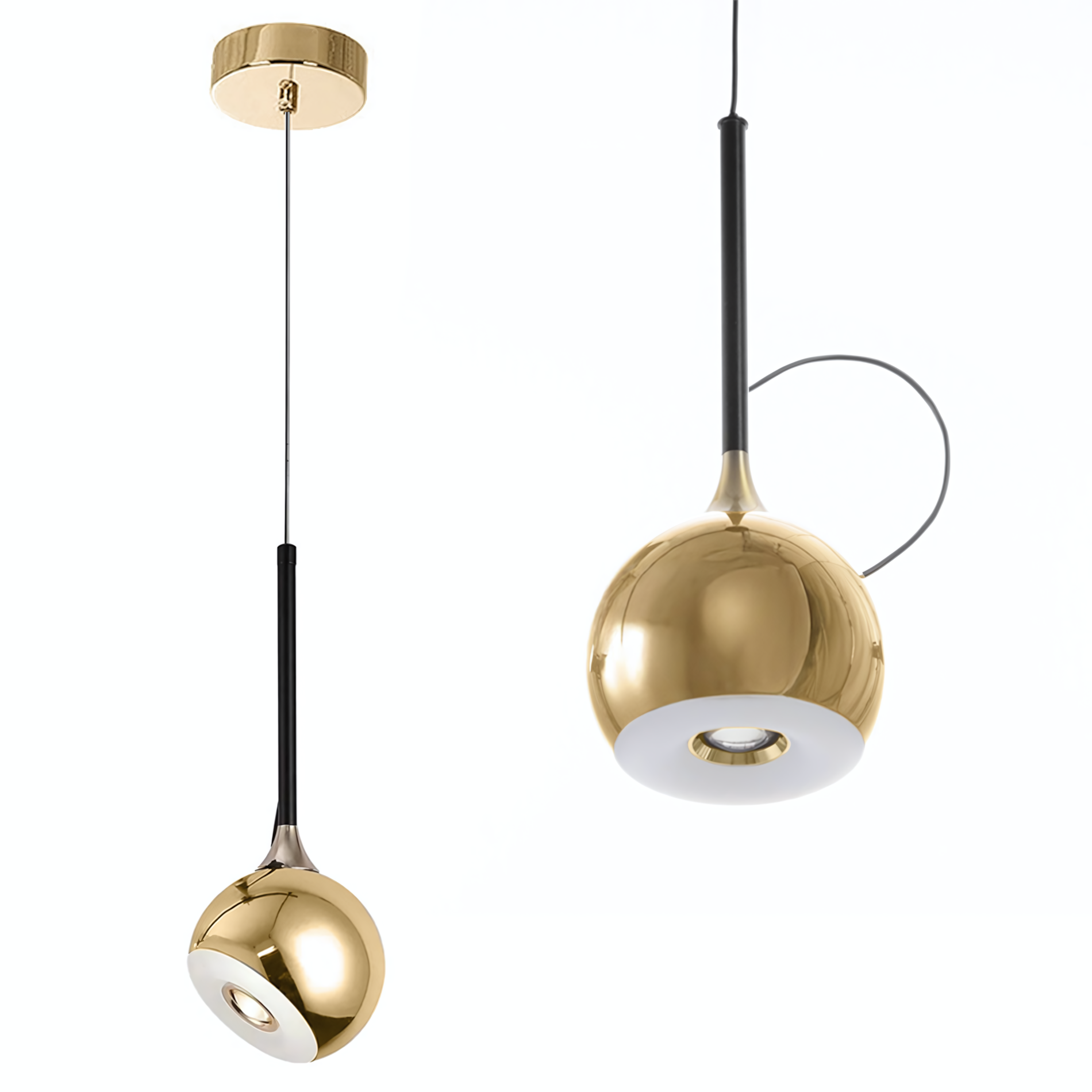 TOOLIGHT hängande taklampa G086-1CP LED Guld 30x13x30cm