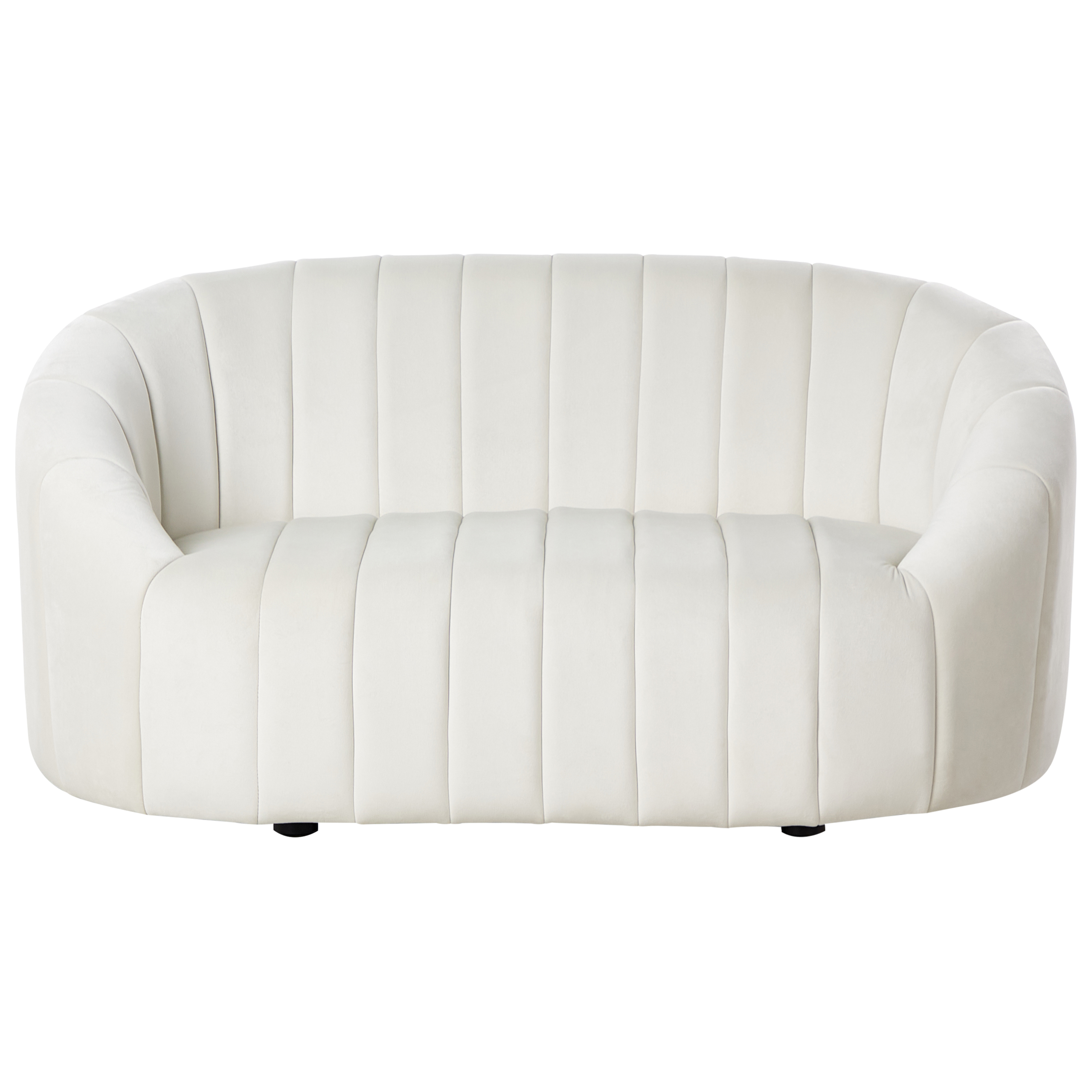 Soffa 2-sits MALUNG Sammet Off-White