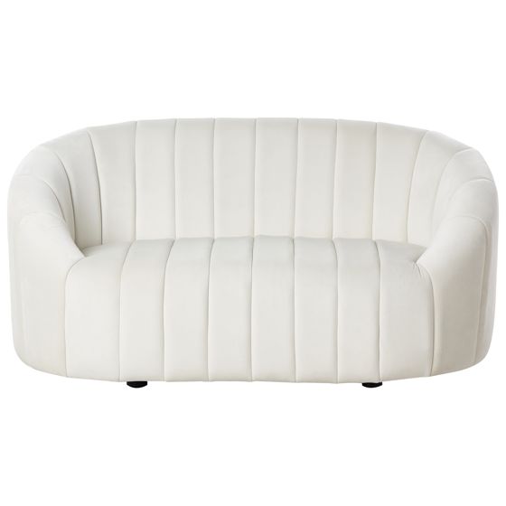 Soffa 2-sits MALUNG Sammet Off-White