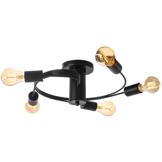 TOOLIGHT taklampa APP741-5C svart, 46x46x16cm