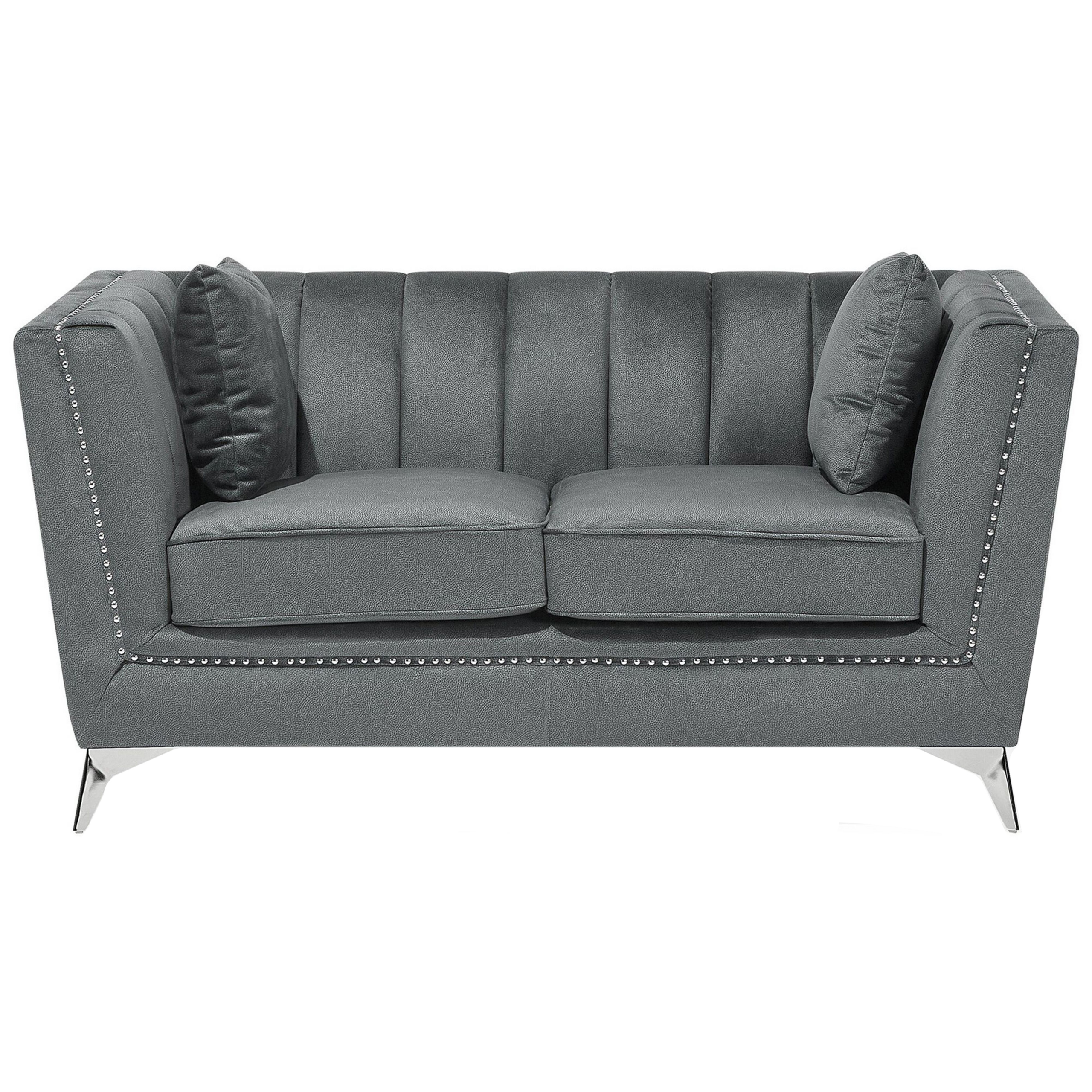 Soffa 2-sits GAULA Sammet Grå
