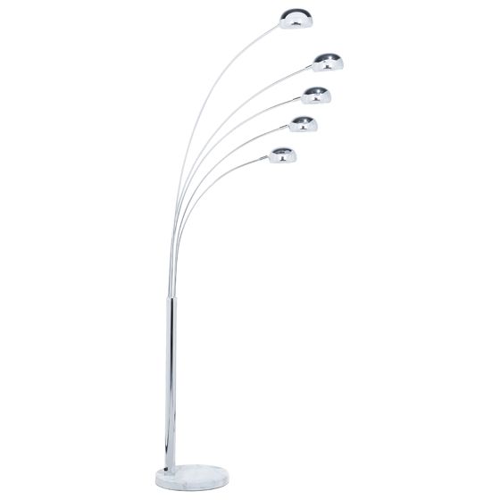 Golvlampa FLINDERS Justerbar Metall Silver