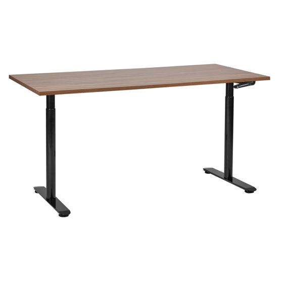 Manuellt höj- och sänkbart skrivbord DESTINAS 160 cm 72 cm Brun/ Svart