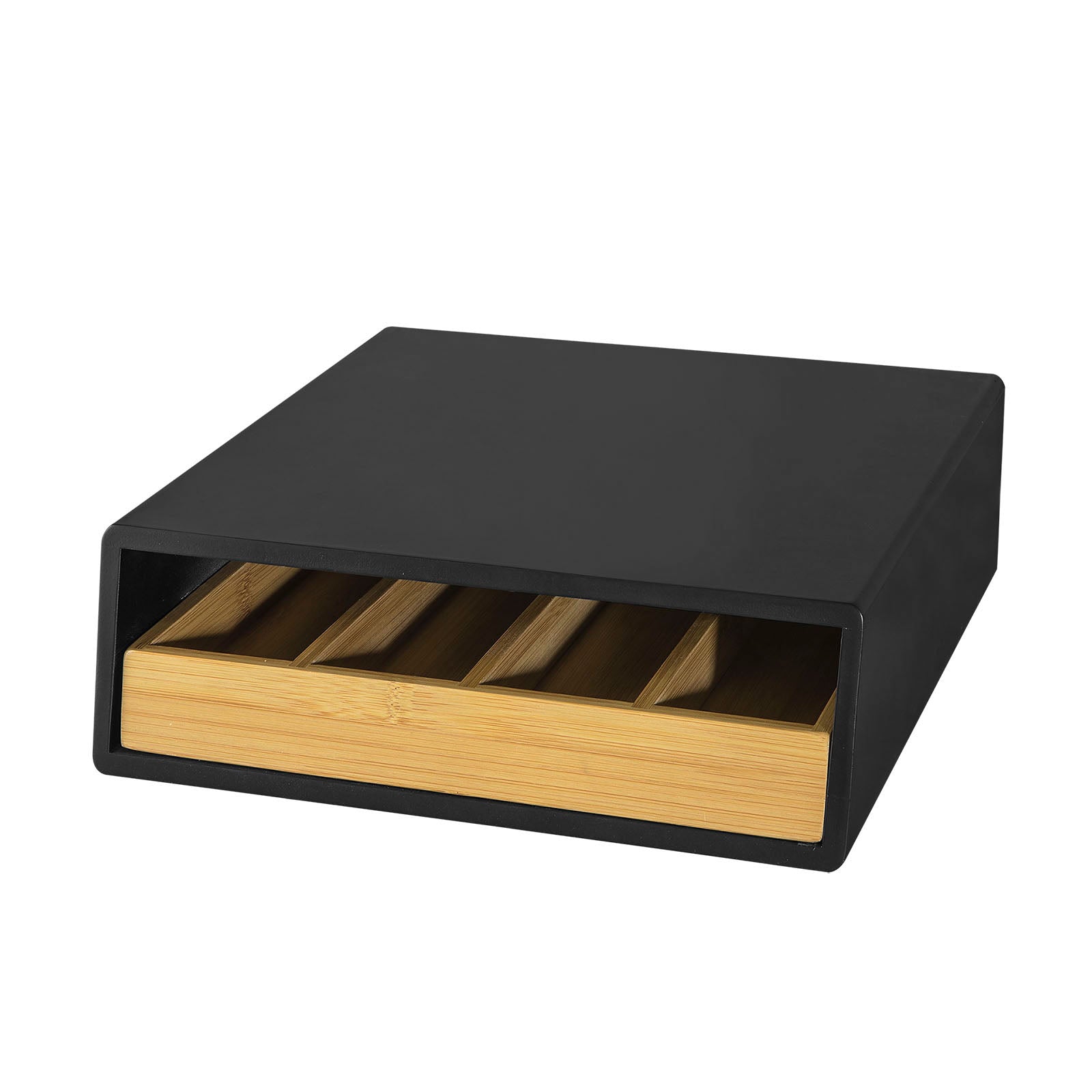 SoBuy, Kapselhållare , Förvaringsbox, Längd 30 cm, Bredd 29, Höjd 10 cm, Svart, FRG280-SCH