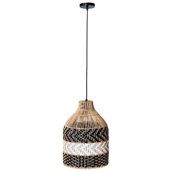 Pendellampa TURABO Rotting Svart/ Vit
