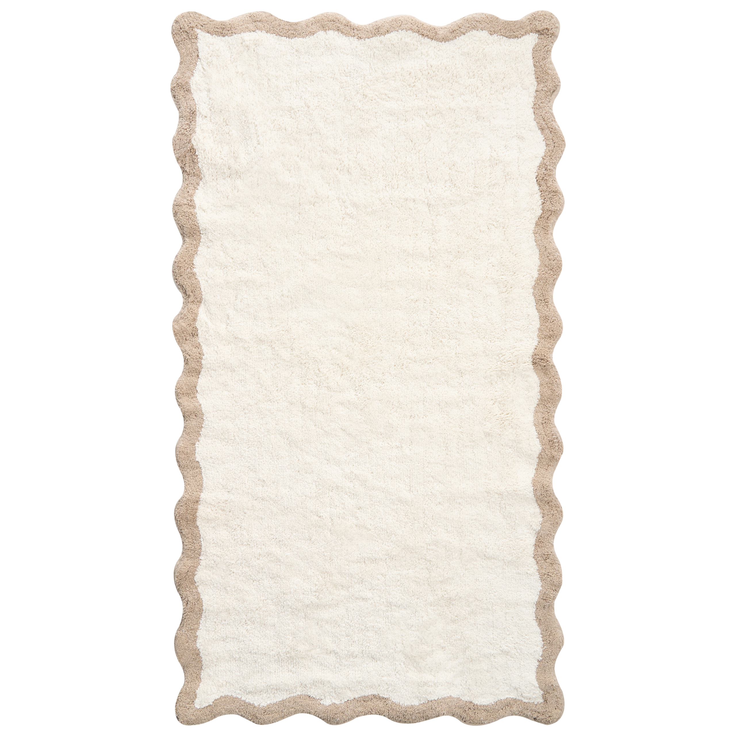 Badrumsmatta NANGAL Brun/ Beige 80 x 150 cm Bomull