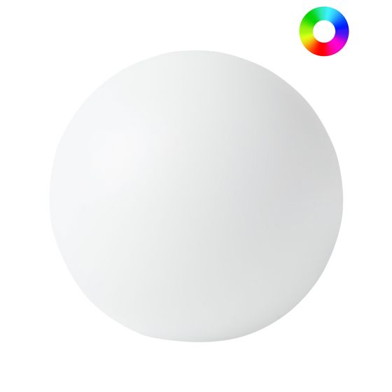 LED-bollampa för utomhusbruk JOCOY med fjärrkontroll Vit