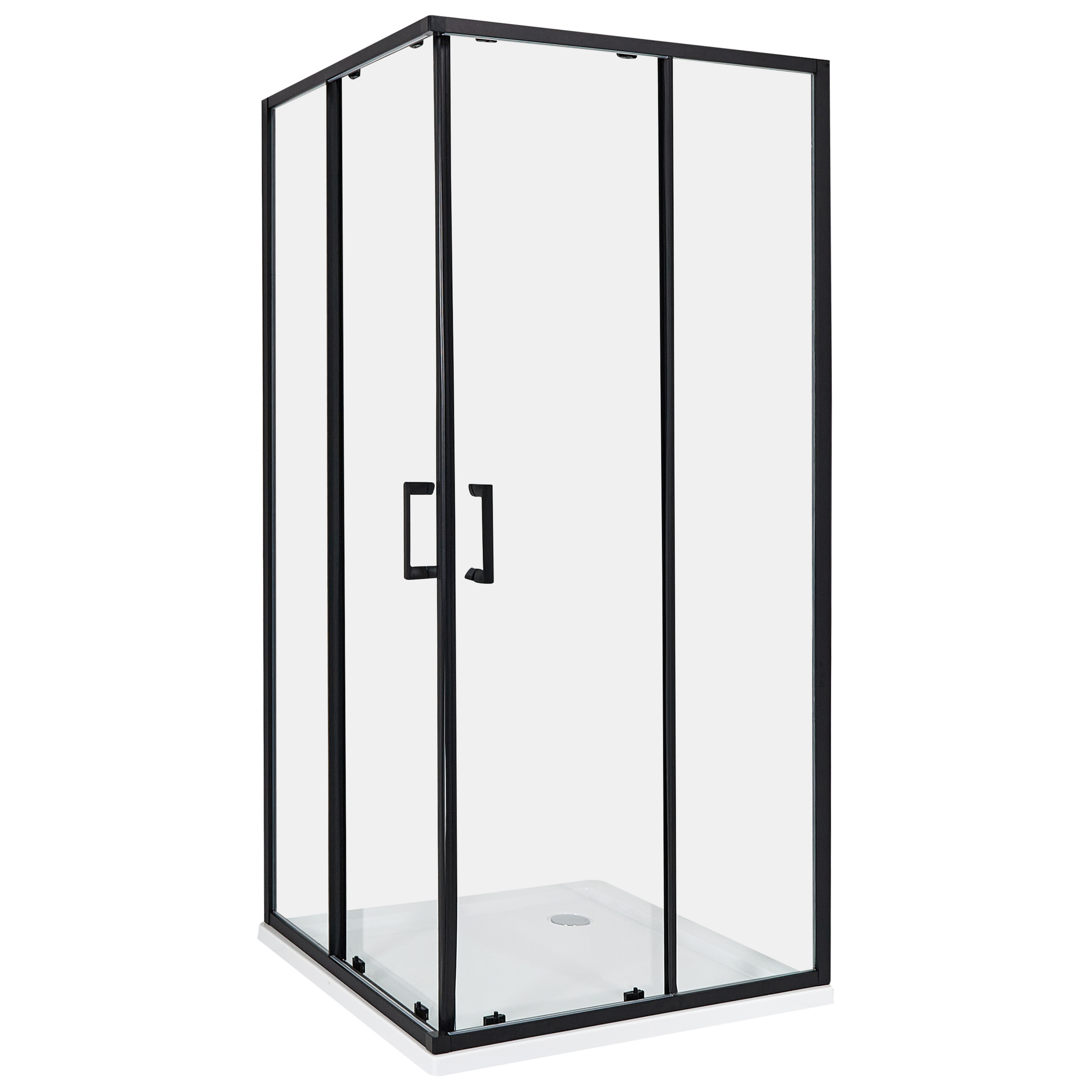 Duschväggar TELA 900 x 900 x 1850 mm Svart