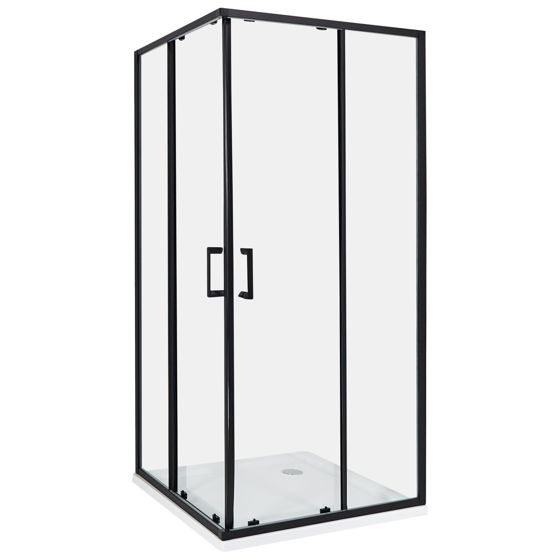 Duschväggar TELA 900 x 900 x 1850 mm Svart