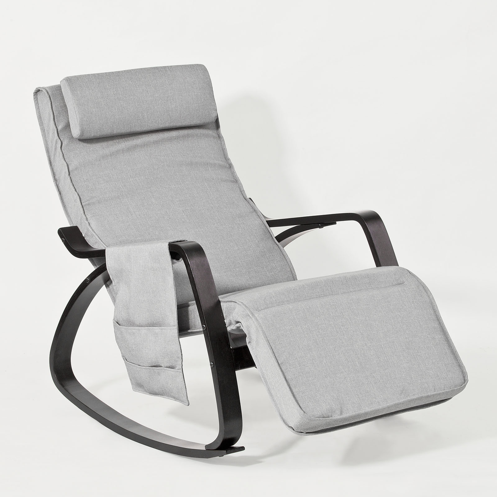 SoBuy, Gungstol med förvaring, Loungestol, FST20-HG