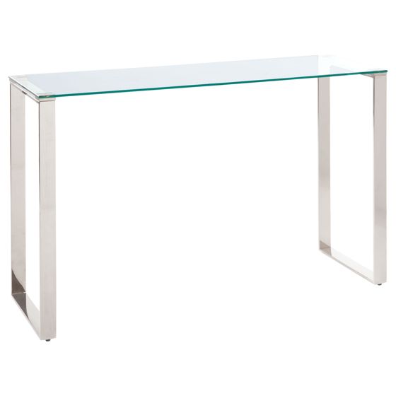 Konsolbord TILON Härdat glas Silver