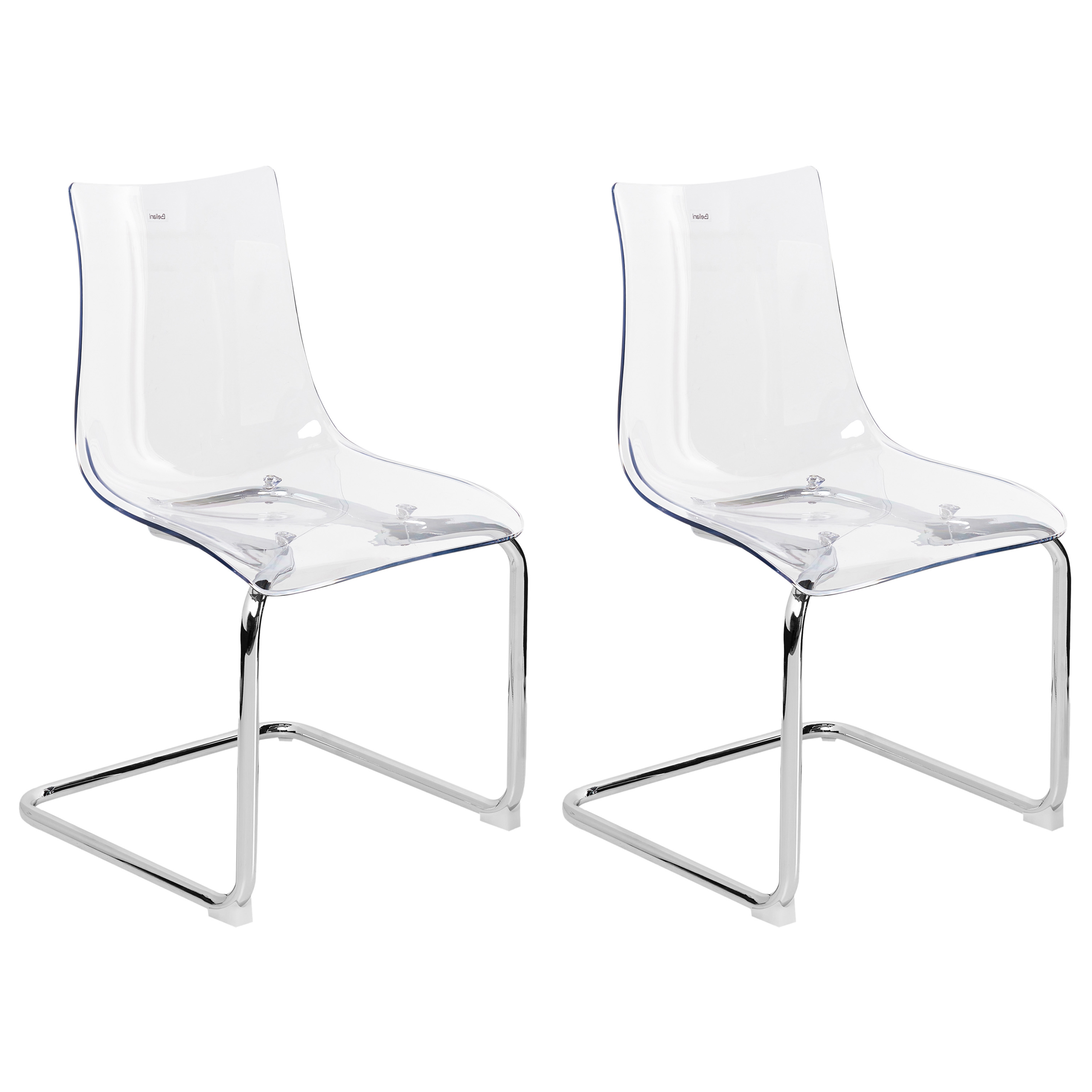 Set med 2 matstolar MARSHALL Transparent