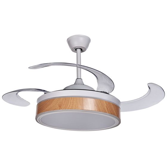 Takfläkt med lampa FREMONT med fjärrkontroll LED Vit